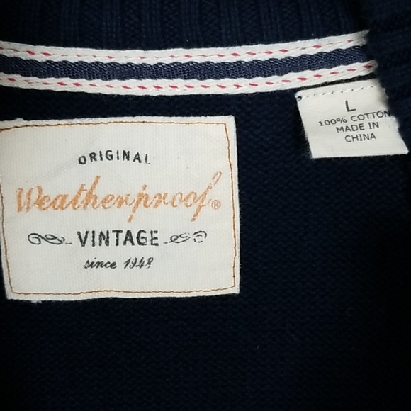 Grandpa Weatherproof Vintage 1/4 Zip Pullover Sweater Lg - Picture 9 of 15
